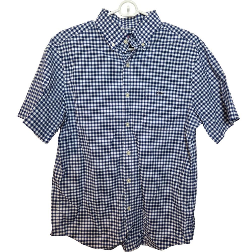 Vineyard Vines Checker Classic Fit Tucker Button Down Shirt Size M